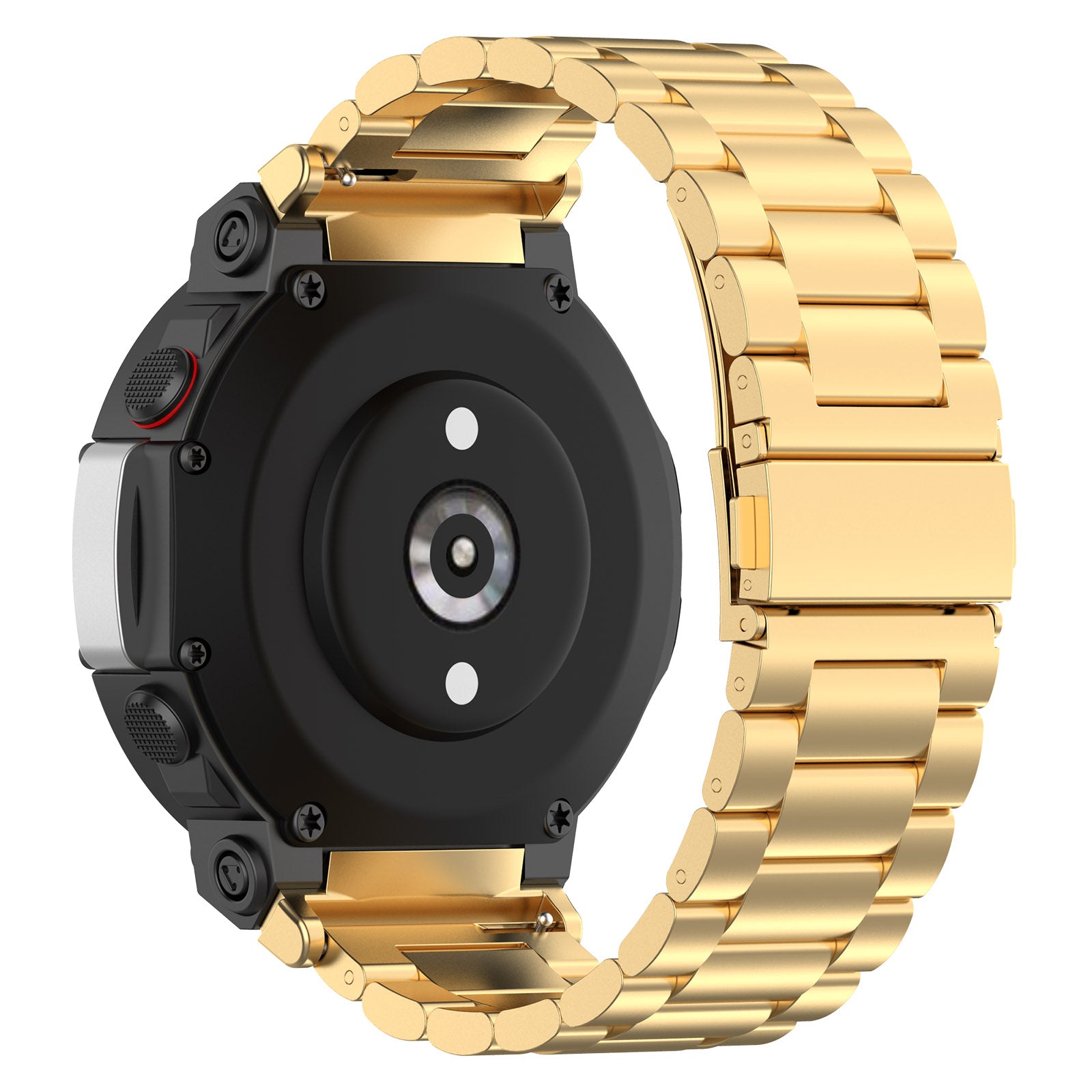 For Huami Amazfit T-Rex 2 Smart Watch Stainless Steel Watch Band Three Beads Strap Replacement with Tool For Huami Amazfit T-Rex 2 Smart Watch Stainless Steel Watch Band Three Beads Strap Replacement with Tool